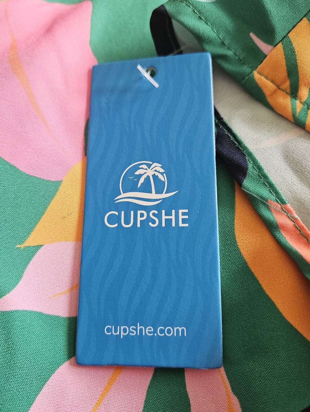 Cupshe Green Vibrant Tropics Swim Cover Up Dress, Medium - Picture 5 of 10